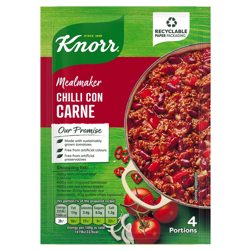 image 1 of Knorr Mealmaker Chilli Con Carne 50G