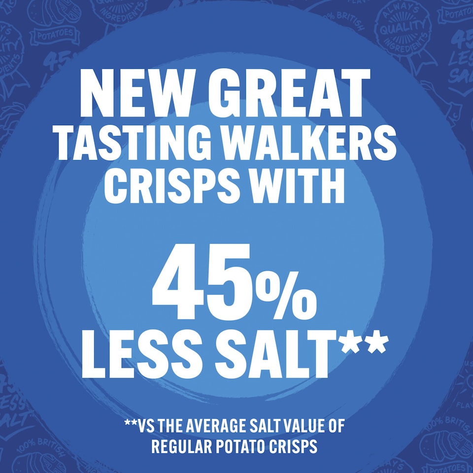 image 1 of Walkers Delicate Prawn Cocktail Less Salt Multipack Crisps 6x25g