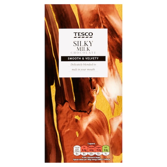 Tesco Silky Milk Chocolate 100G Tesco Groceries