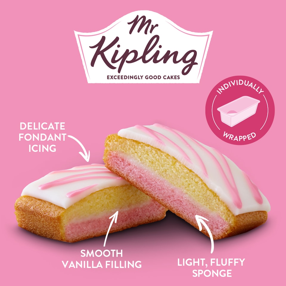 image 1 of Mr Kipling Angel Slices Vanilla Cake 8 Pack