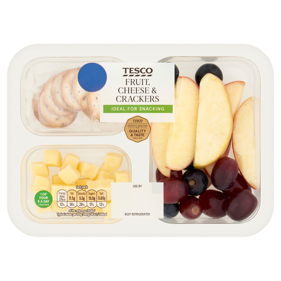Tesco Fruit, Cheese & Crackers Snack Pack 150g