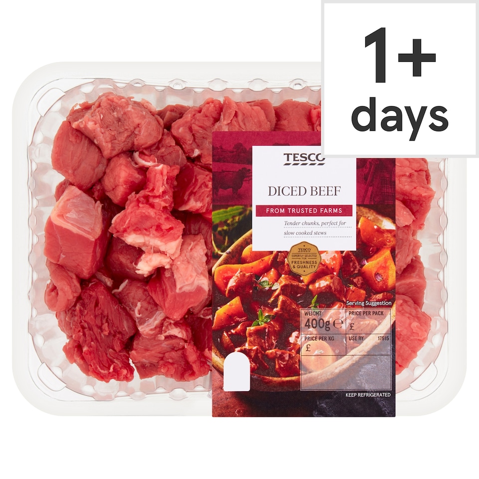 Tesco Diced Beef 400G