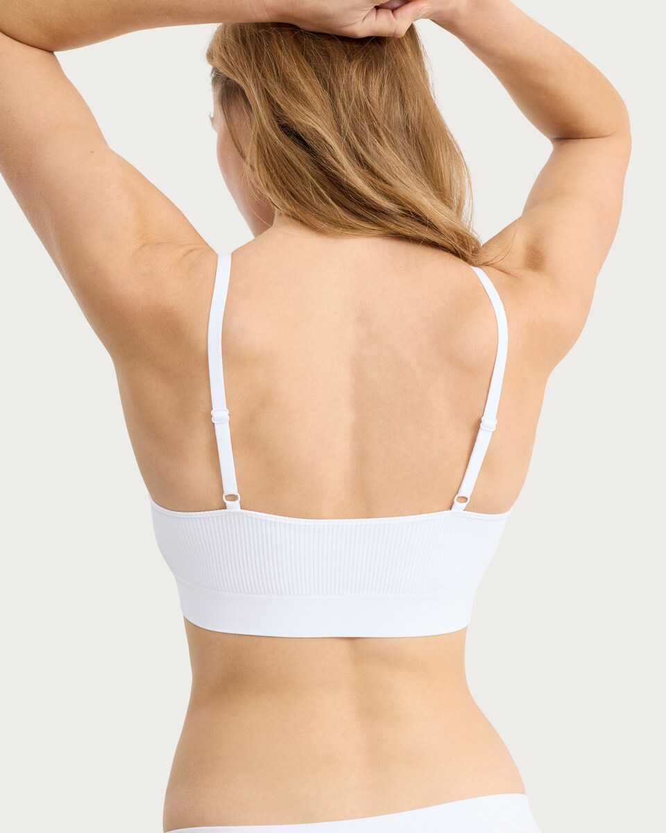 image 1 of F&F 3-Pack Contour Ribbed Seamfree Crop Tops in Multi