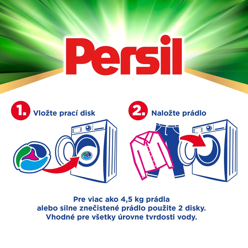 image 1 of Persil Discs 4in1 Deep Clean Color Concentrated Dosed Detergent 68 Washes 1122 g