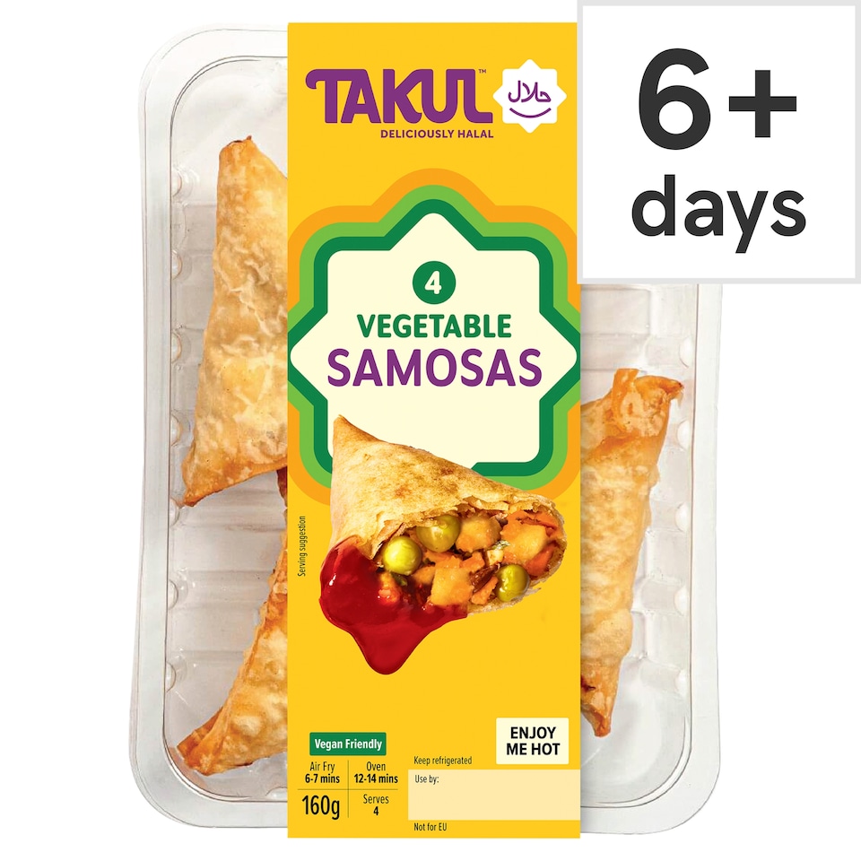 Takul Halal Kitchen 4 Vegetable Samosas 160G