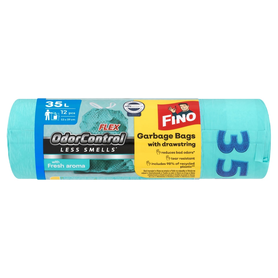 image 1 of Fino OdorControl Garbage Bags with Drawstring 35 L 12 pcs