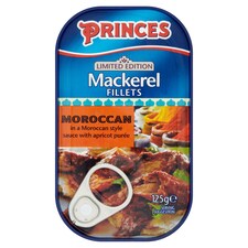 Princes Mackerel Moroccan Fillets 125G