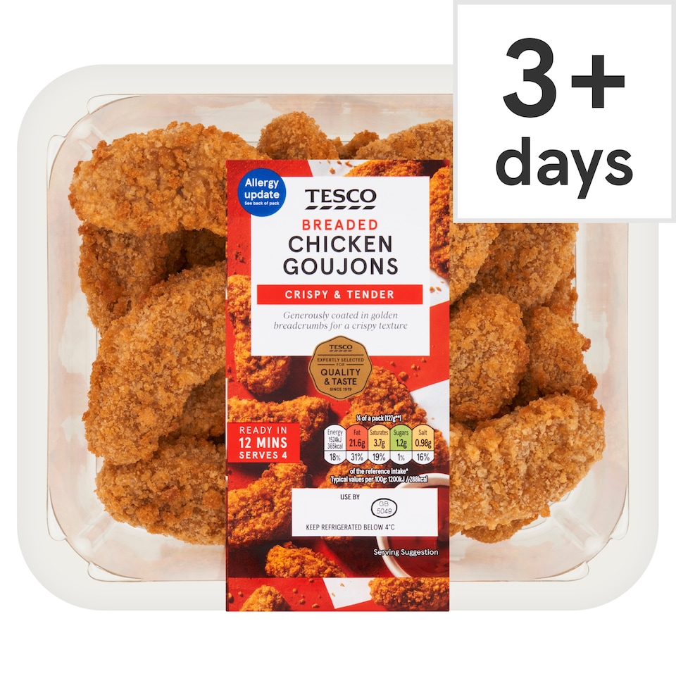 Tesco Breaded Chicken Goujons 540g