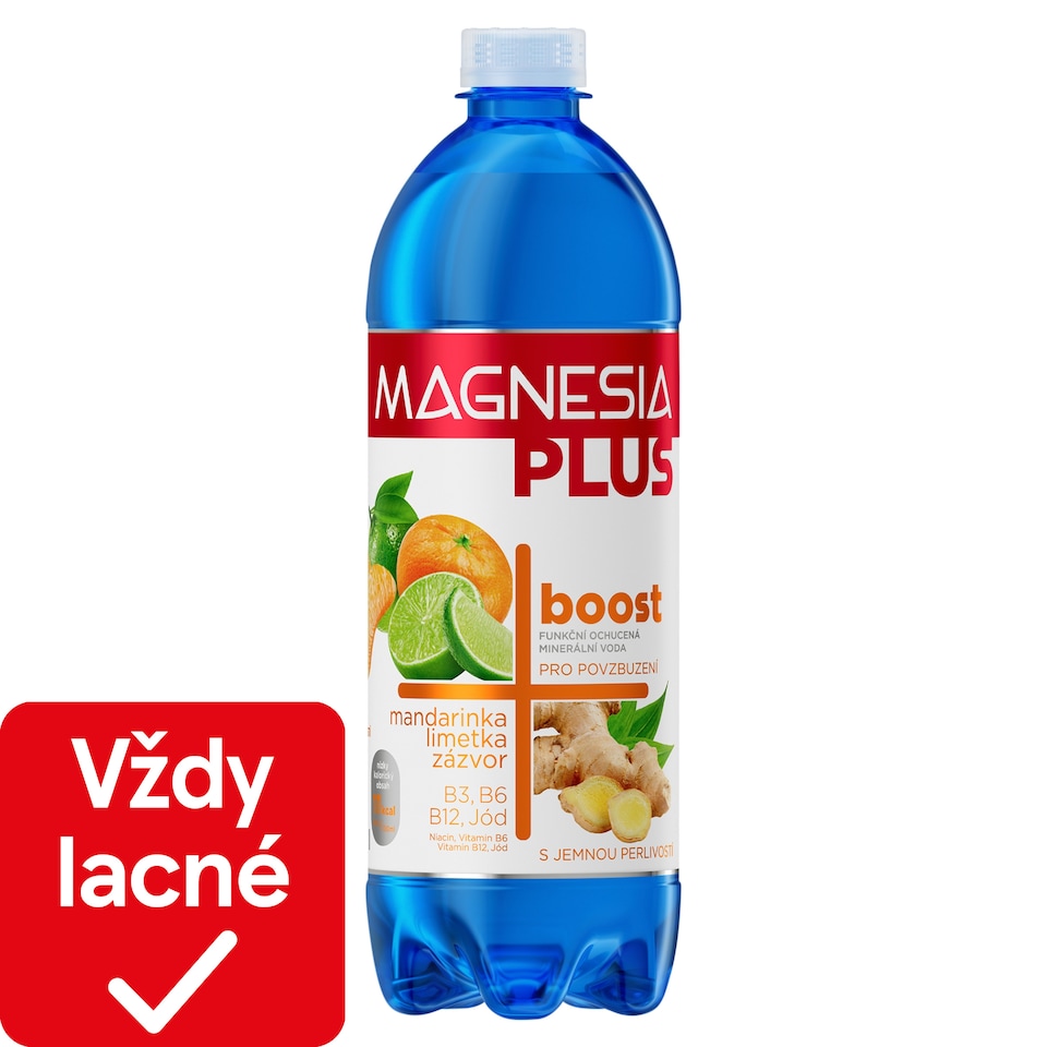 Magnesia Plus boost mandarínka limetka zázvor 0,7 l