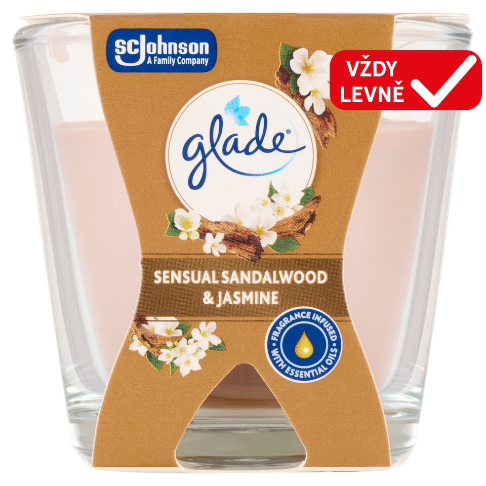 Obrázek 1 pro produkt Glade Sensual Sandalwood & Jasmine parfémovaná svíčka 70g