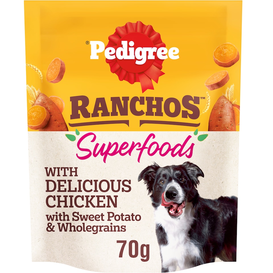 image 1 of Pedigree Ranchos Superfoods Dog Food Treat with Chicken 70g