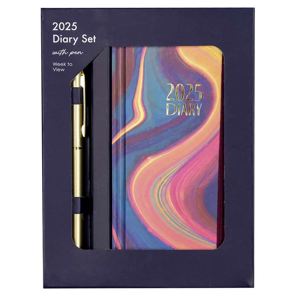 2025 WTV DIARY AND PEN GIFT SET ORANGE SWIRL
