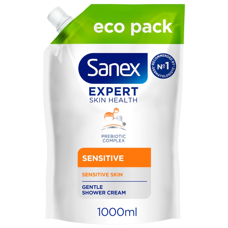 image 1 of Sanex Expert Skin Health Sensitive Shower Gel Cream 1 Litre