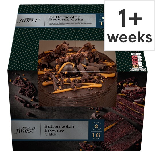 Tesco Finest Butterscotch Brownie Cake Tesco Groceries