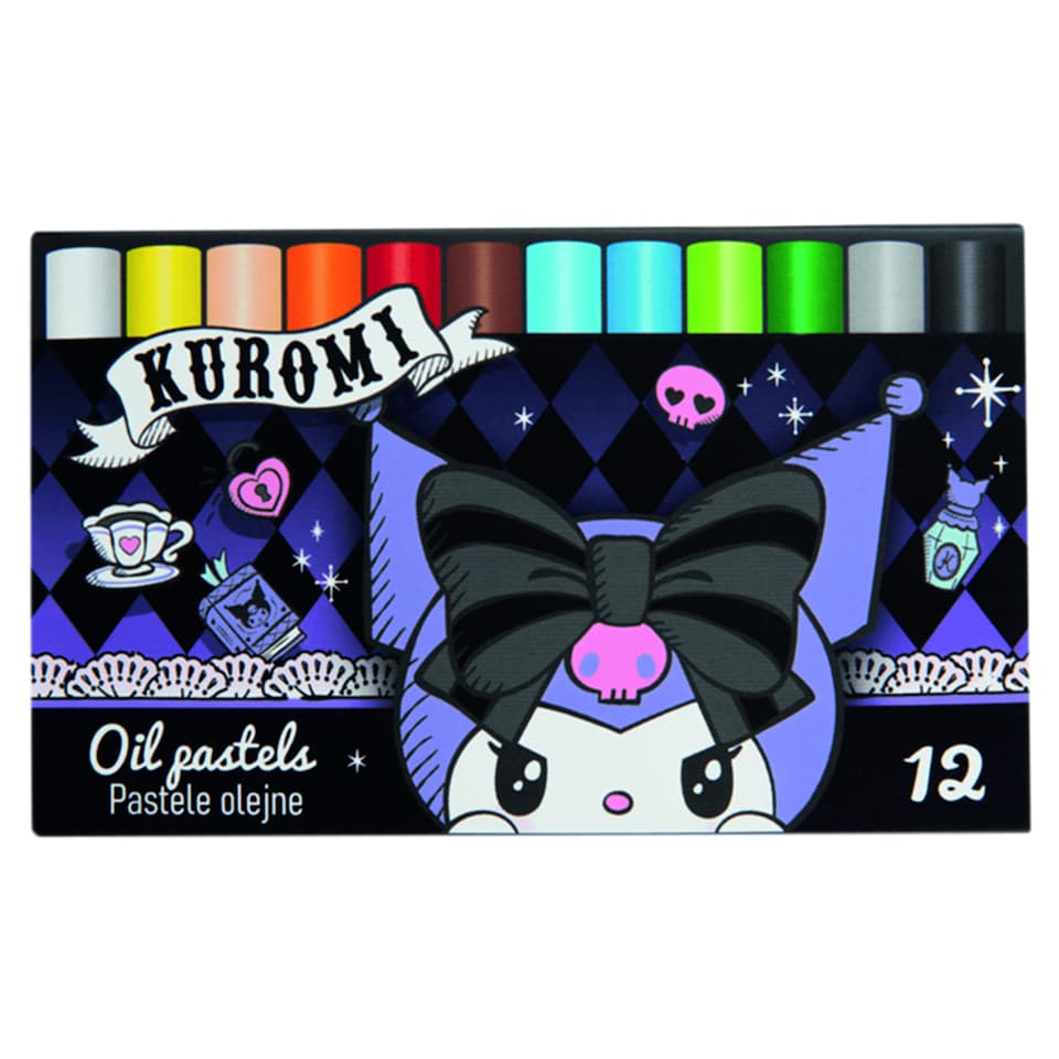 image 1 of Kuromi Oil Pastels 12 pcs