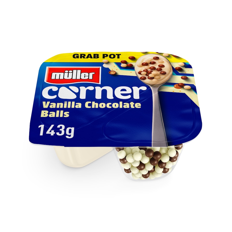 image 1 of Muller Corner Vanilla Chocolate Balls Grab Pot Yogurt 143g