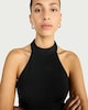 image 2 of F&F Polyamide Halter Neck Vest in Black