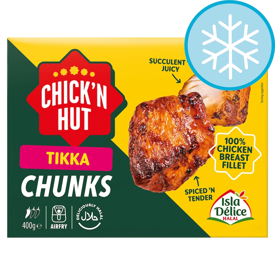 Isla Delice Halal Chick'n Hut Chicken Tikka Chunks 400g