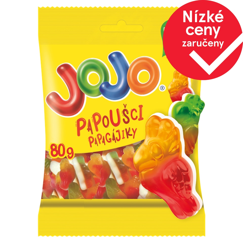 JOJO Parrots Jelly Candy with Fruit Flavours 80g
