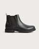 image 1 of F&F Faux Leather Chunky Sole Chelsea Boots in Black