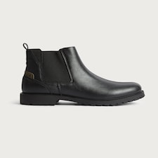 F&F Faux Leather Chunky Sole Chelsea Boots in Black