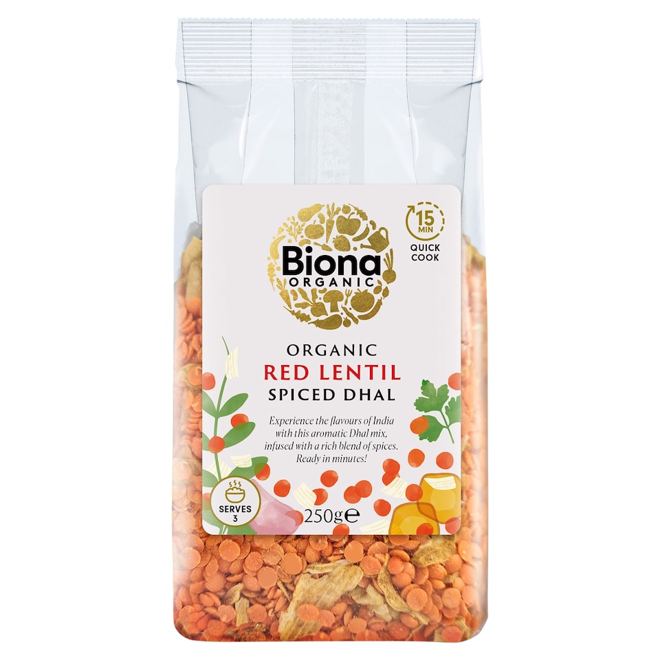 Biona Organic Spiced Red Lentil Dhal 250g