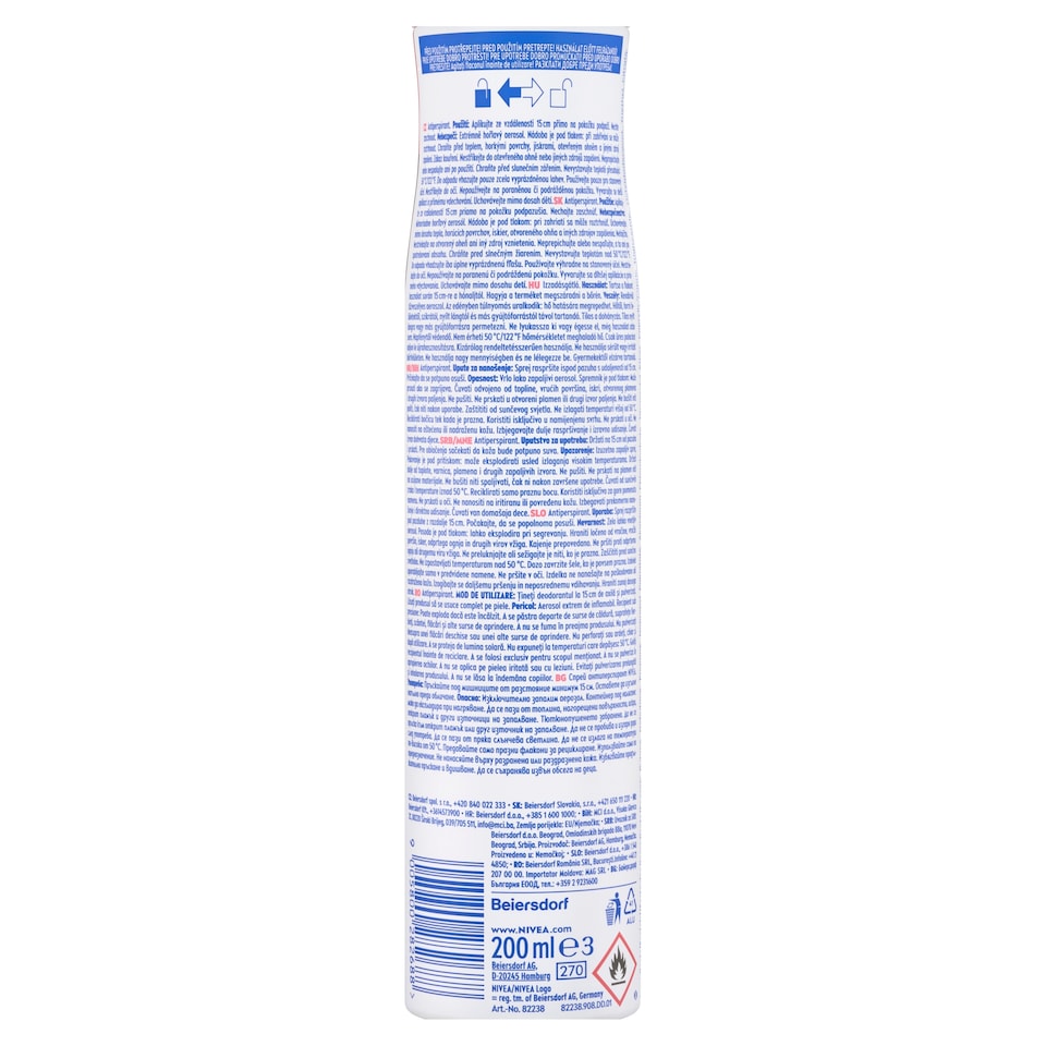 Obrázek 1 pro produkt Nivea Black & White Invisible Clear Sprej antiperspirant 200ml