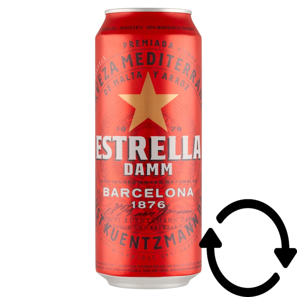 Estrella Damm spanyol világos sör 4,6% 0,5 l