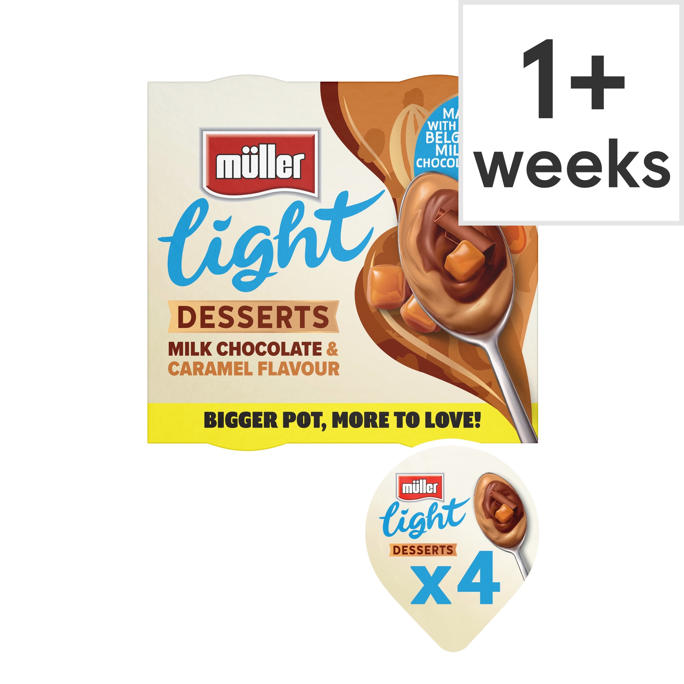 Muller Light Dessert Layers Chocolate Caramel 4x90g