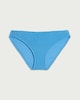 image 4 of F&F Crinkle Textured High Leg Bikini Bottoms in Blue