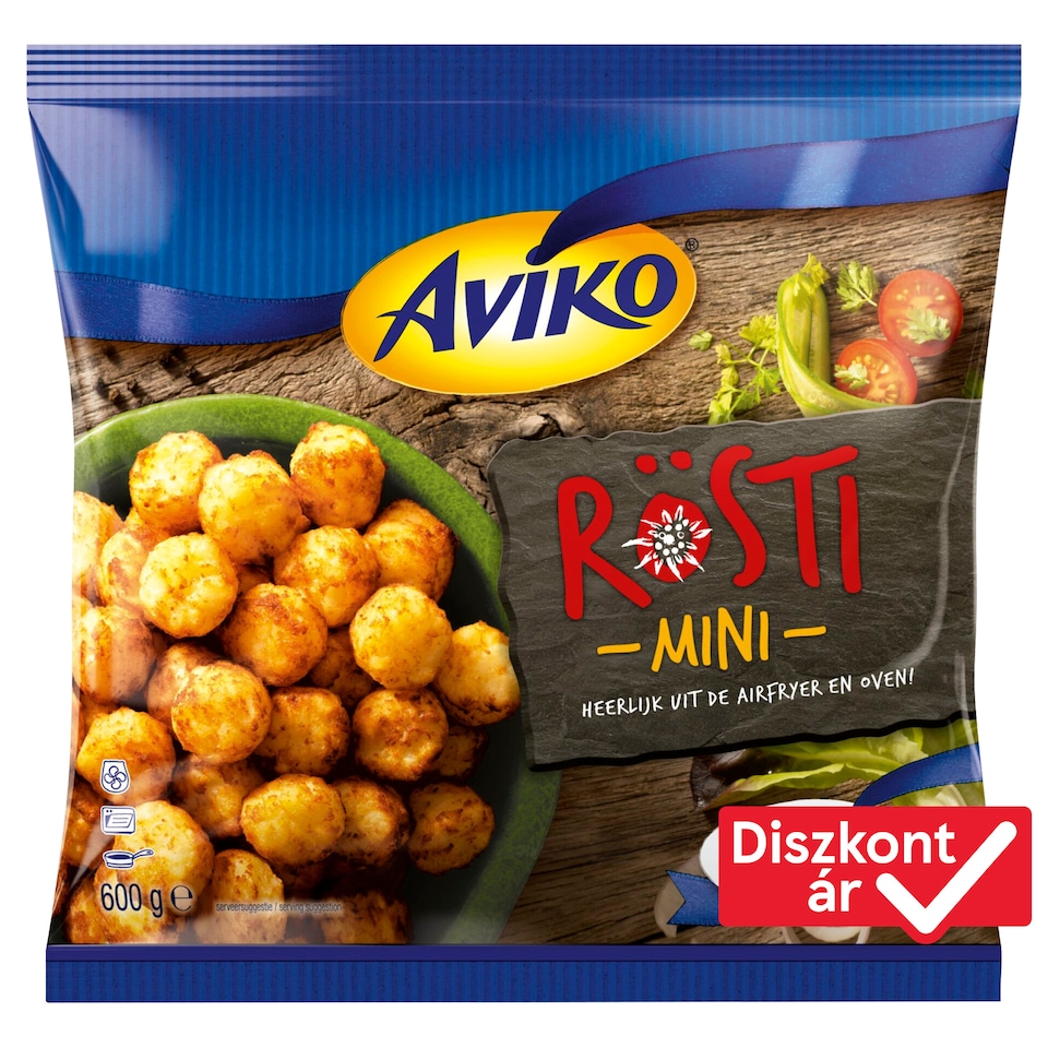Aviko Rösti Mini Pre-Fried and Quick-Frozen Hash Brown Minis 600 g