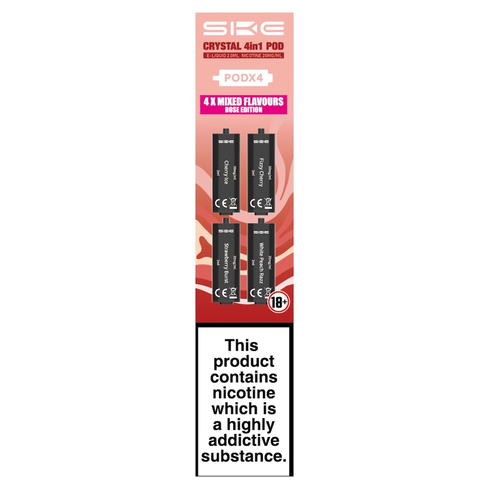SKE Crystal 4-in-1 POD's - Rose Edition (4x2ml) 20mg