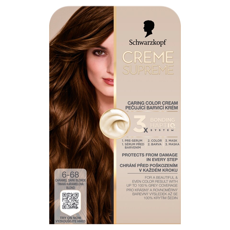 Schwarzkopf Creme Supreme Farba na vlasy 6-68 Tmavá karamelová blond