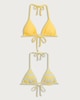 image 4 of F&F 2-Pack Triangle Non Wired Bikini Tops in Multi Yellow
