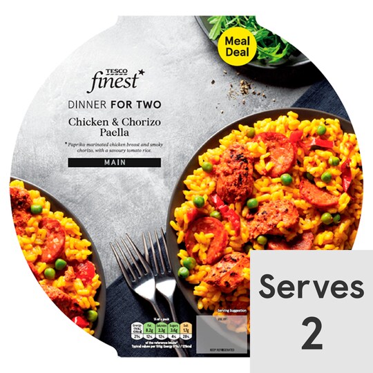 Tesco Finest Chicken & Chorizo Paella 700G Tesco Groceries