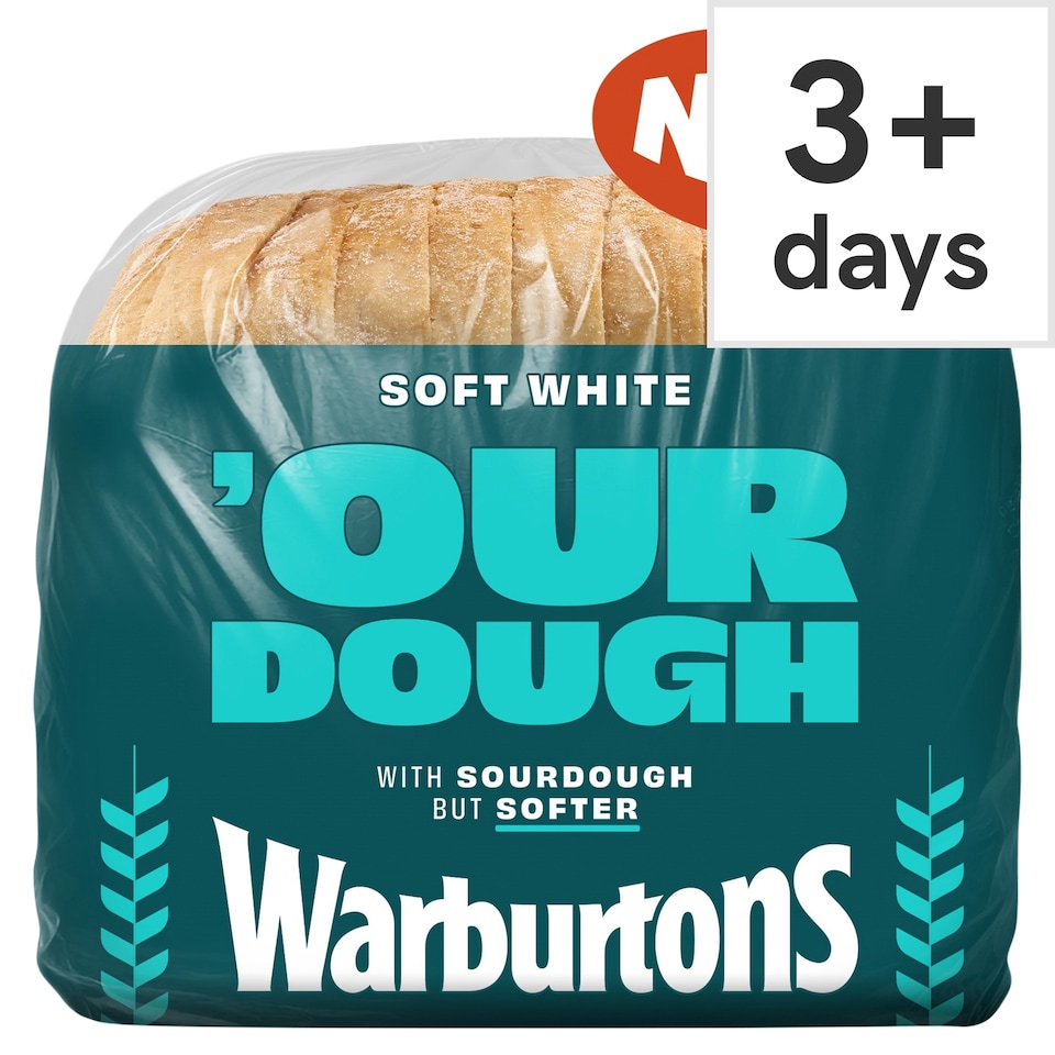 Warburtons Soft White Bread with Sourdough 400g