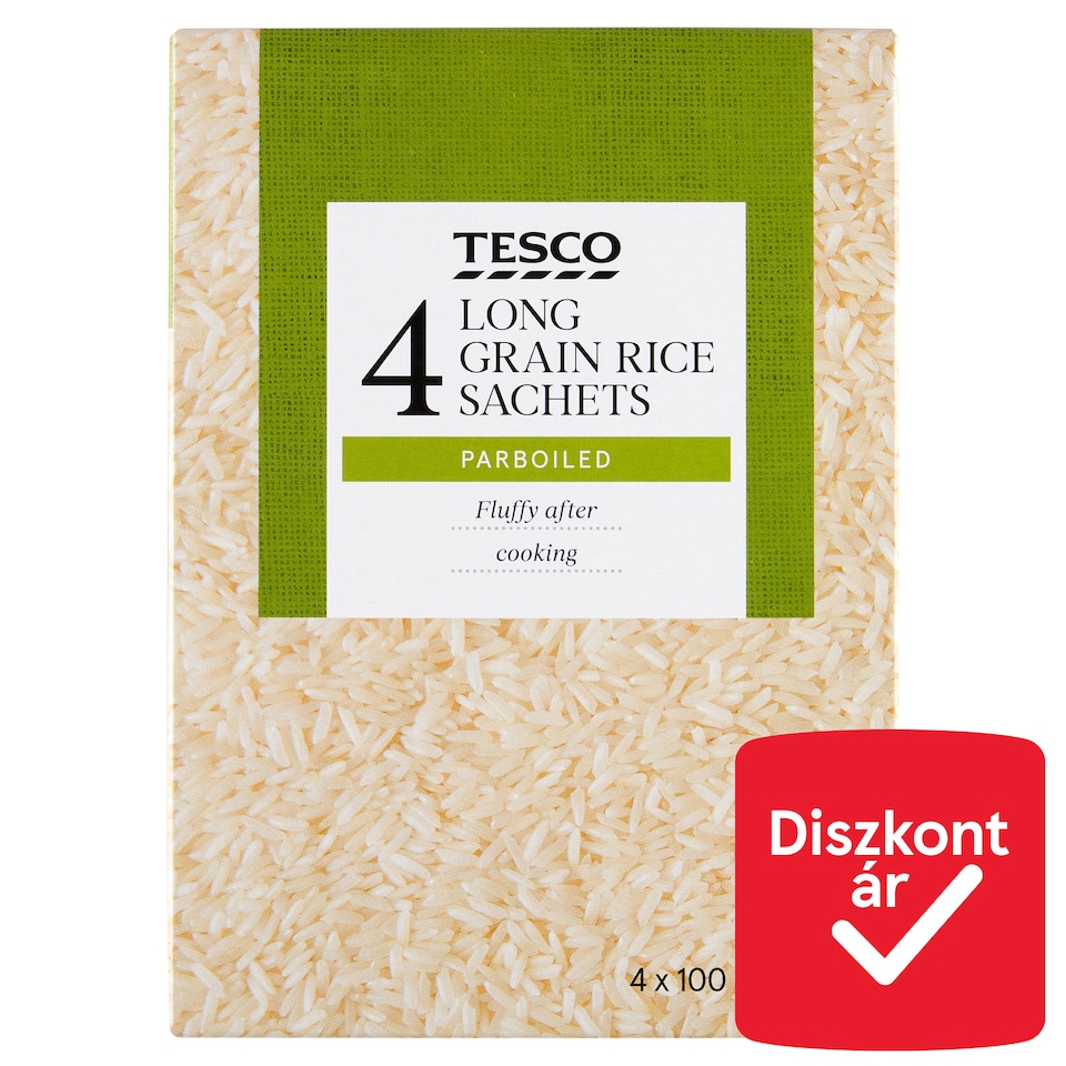Tesco Long Grain Rice Sachets 4 x 100 g (400 g)