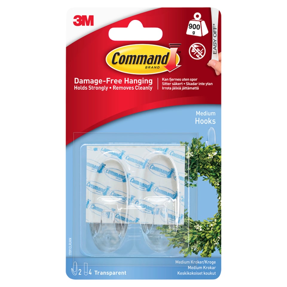 Command Clear Medium Hook 2 Pack