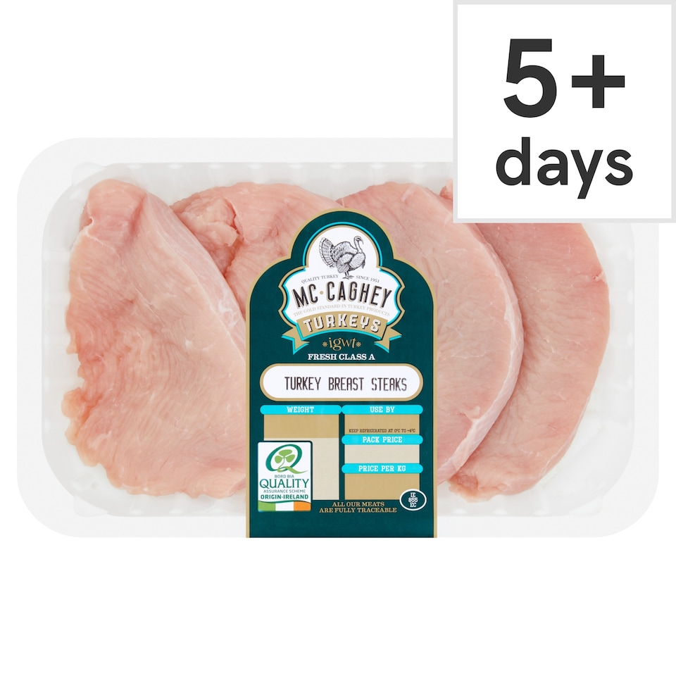 Mccagheys Turkey Breast Steaks 460G
