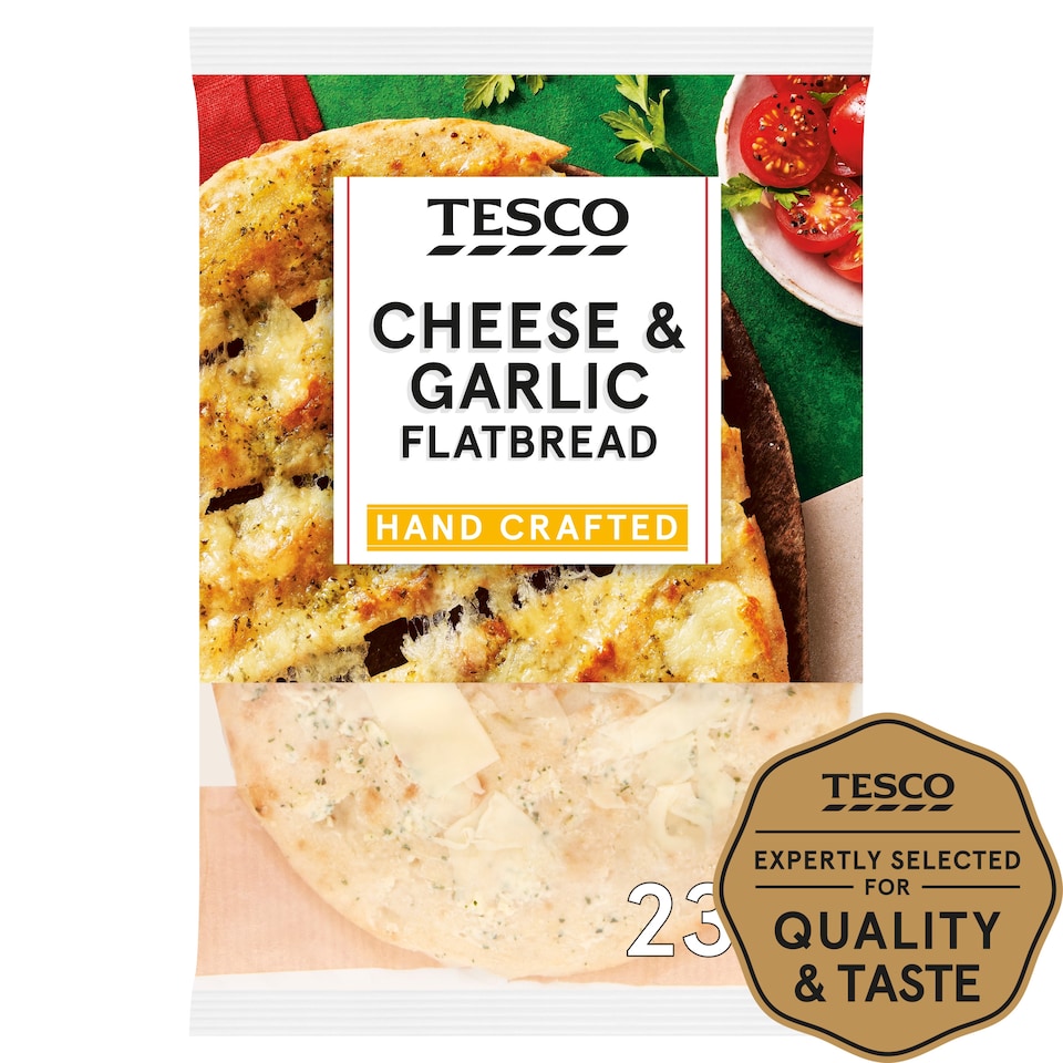 Tesco Cheese & Garlic Flatbread 230G