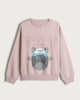 image 4 of Stranger Things Cotton Rich Slogan Sweatshirt in Pink