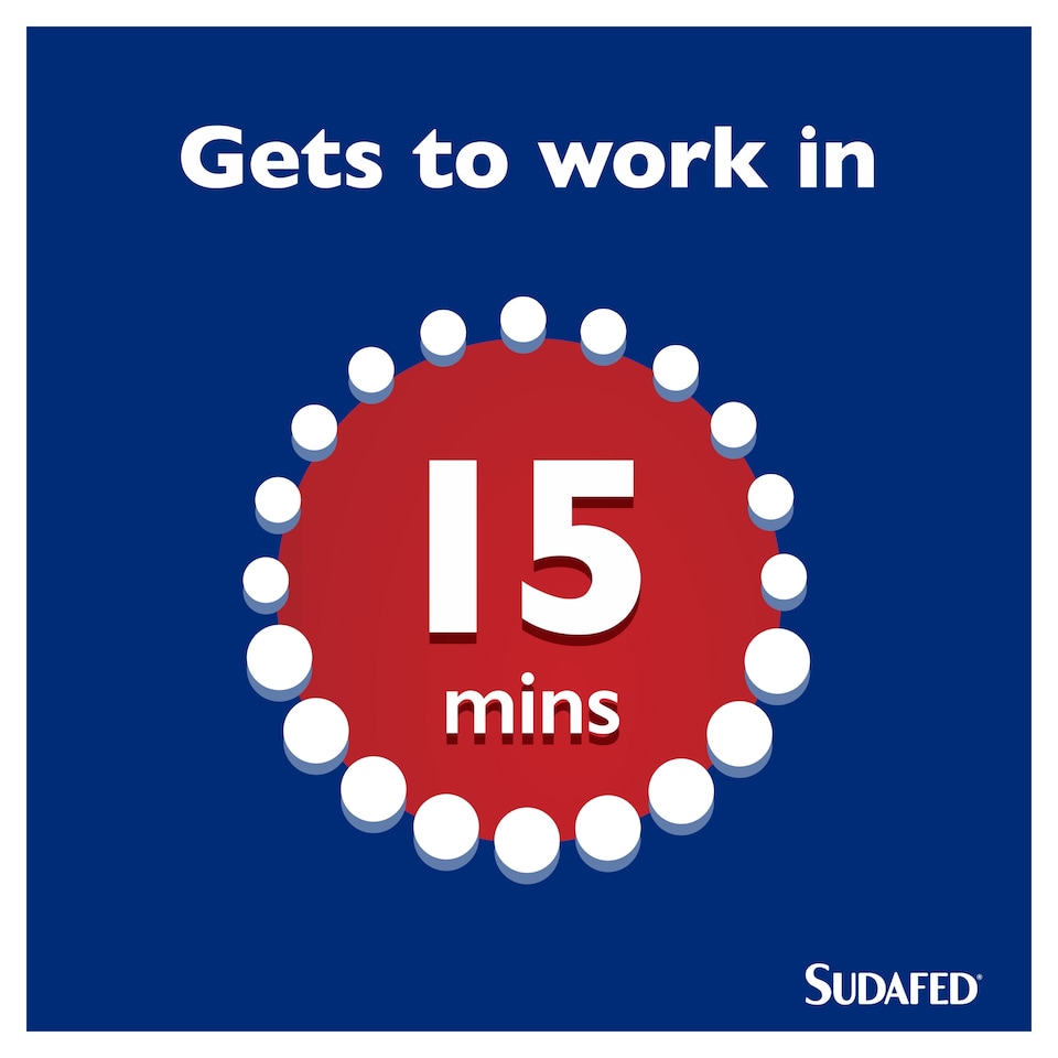 image 1 of Sudafed Sinus Max Strength Capsules with Paracetamol, Caffeine, Phenylephrine 16s