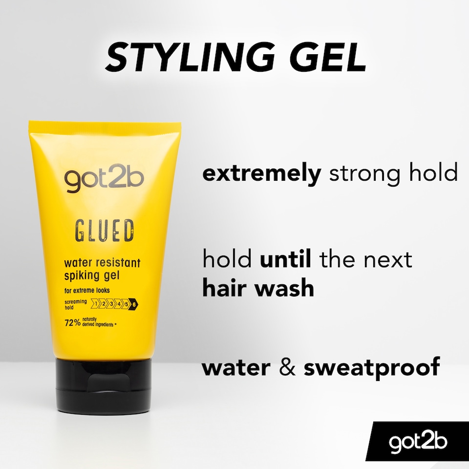 image 1 of got2b Glued Water Resistant Spiking Hair Gel 150ml