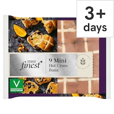 Tesco Finest Mini Hot Cross Buns 9 pack