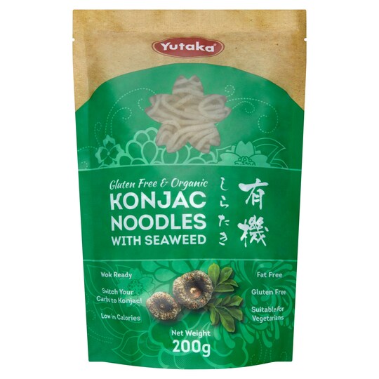 Yutaka Konjc Organic Gluten Free Noodles Seaweed 200G Tesco Groceries