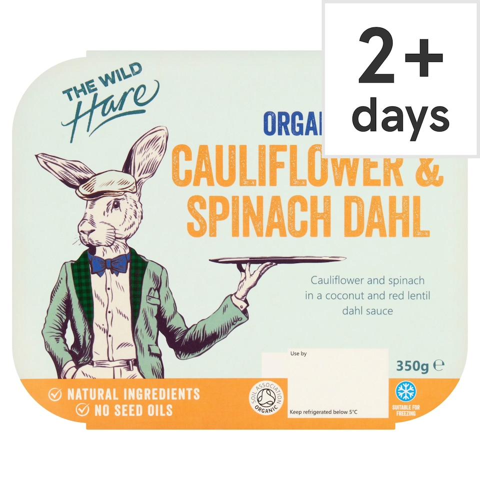 The Wild Hare Organic Cauliflower & Spinach Dahl 350g