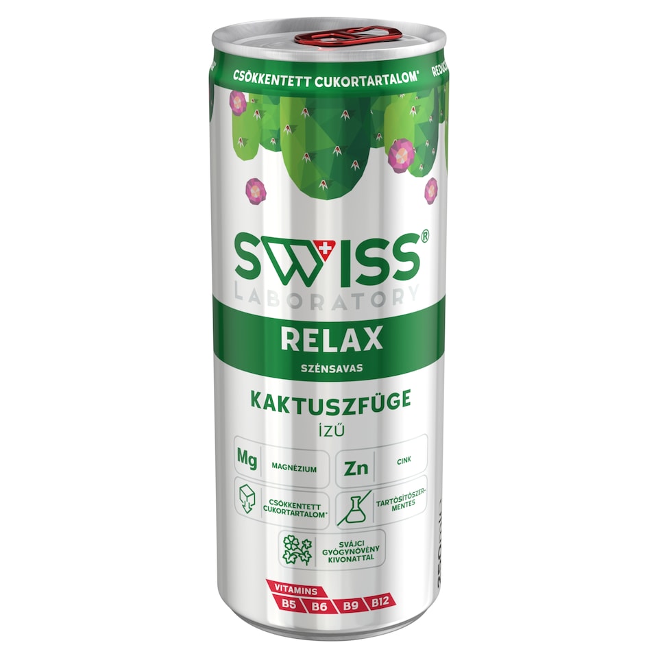 image 1 of Swiss Laboratory Relax Cactus Flavour Carbonated Vitamin Drink 250 ml