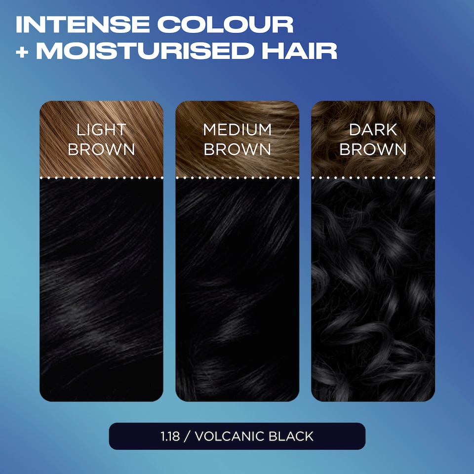 image 1 of CLAIROL NICE'N EASY BOLD PERMANENT HAIR DYE - 1.18 VOLCANIC BLACK