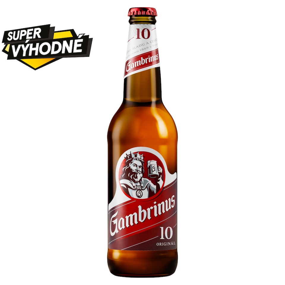 Gambrinus Originál 10 pivo výčepní světlé 0,5l