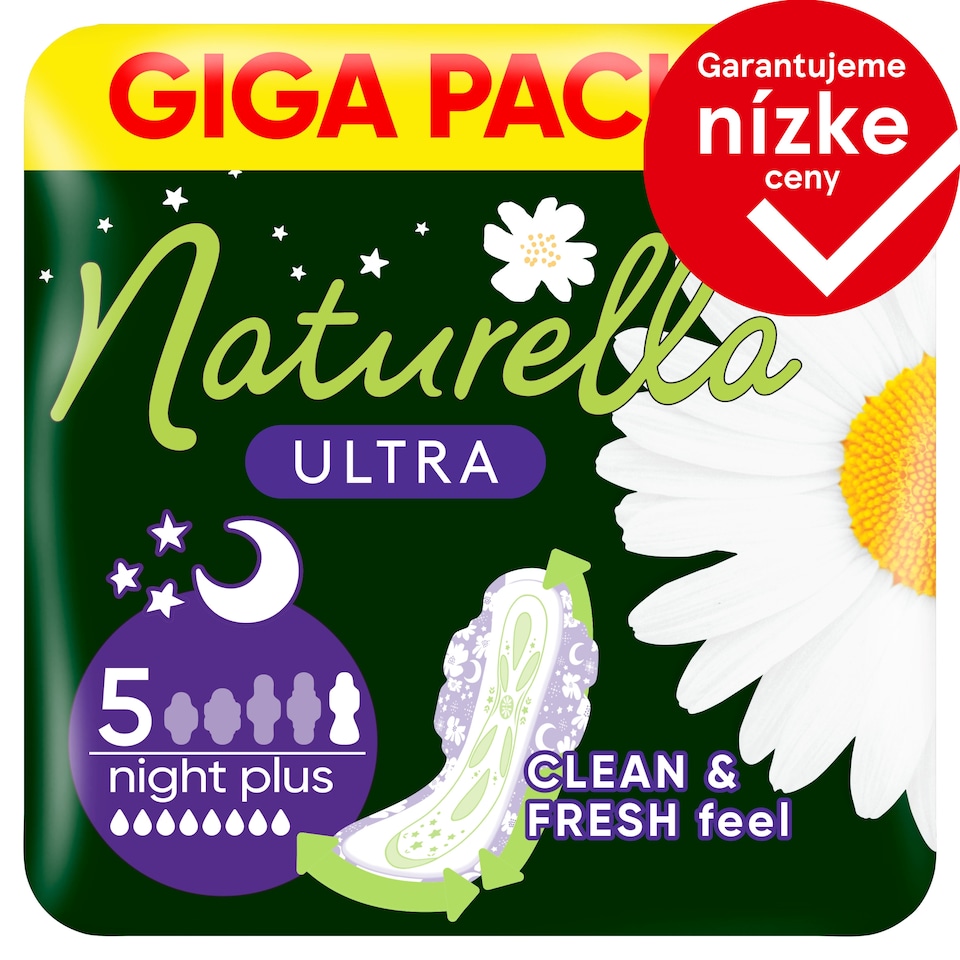 obrázok 1 z Naturella Ultra Night Plus vložky s krídelkami veľkosť 5 24 ks